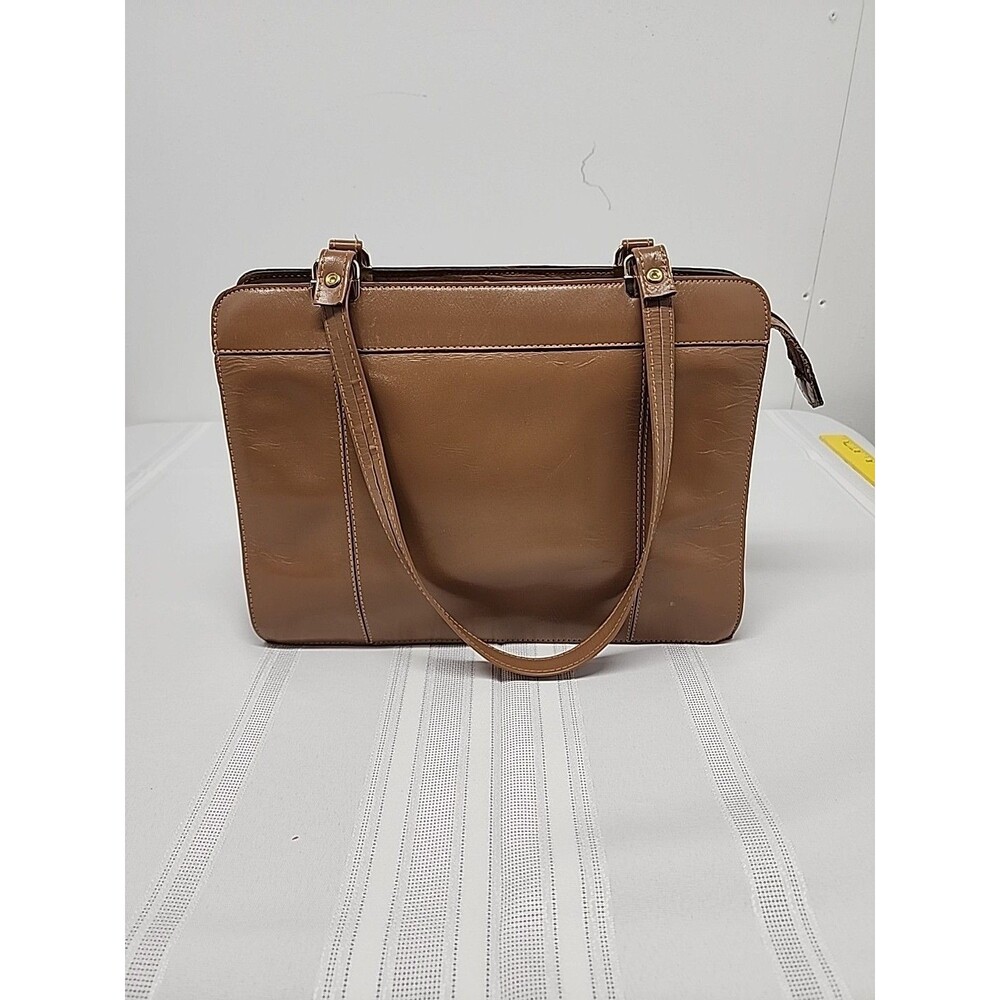 Vintage Mimo Sacs Handbag Taupe Leather Made In Toronto Classic Style EUC